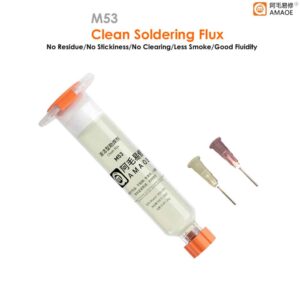 AMAOE M53 Clean Solder Flux 10cc Syringe Soldering Paste Welding Flux Oil With 2 Needles