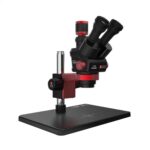 YCS-6558X 6.5X-58X Rotation Trinocular Stereo Zoom Microscope with Big Base