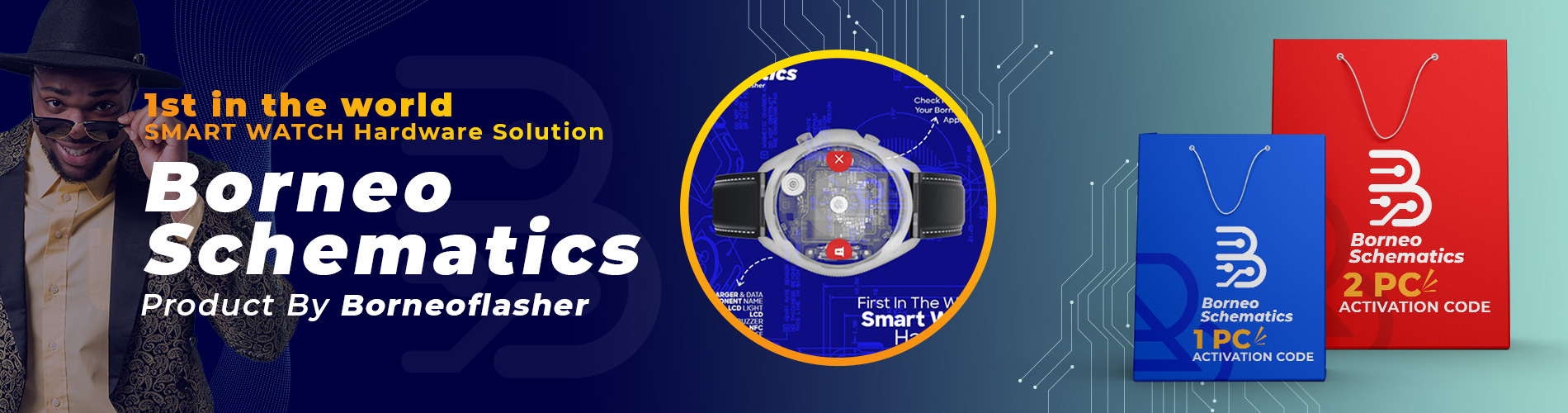 1st in the world SMART WATCH Hardware Solution Borneo Schematics