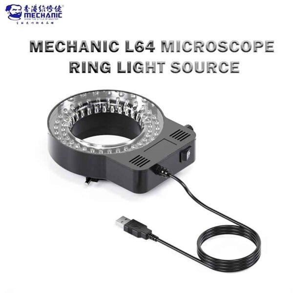 Mechanic-L64-USB-Adjustable-Microscope-Ring-Light-Source-for-Most-Microscope Mechanic L64 USB Adjustable Microscope Ring Light Source for Most Microscope