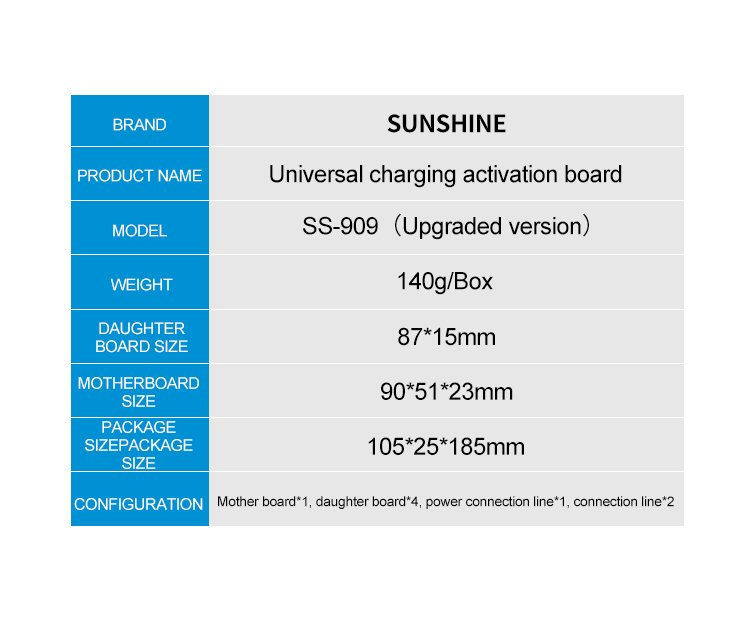 SUNSHINE SS-909 New upgrade universal Charging activation board