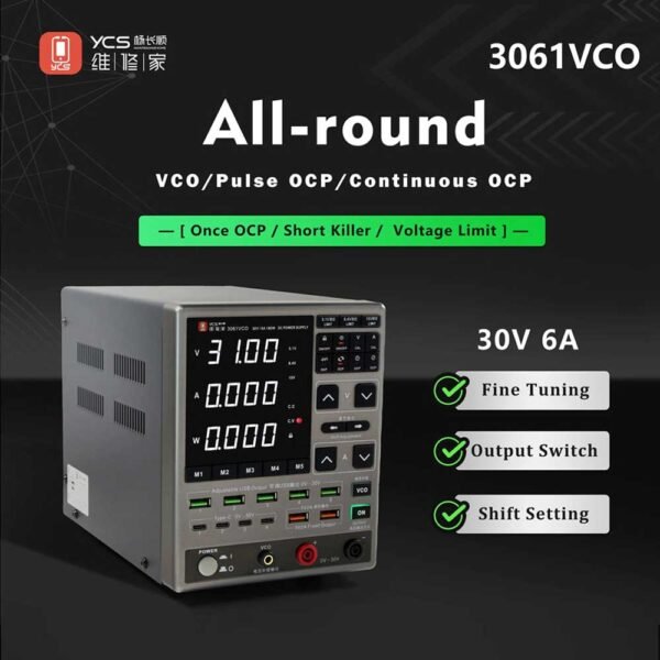 YCS-3061VCO-30V-6A-Adjustable-Digital-Display-DC-Power-Supply_1 YCS 3061VCO 30V / 6A Adjustable Digital Display DC Power Supply with OCP Protection