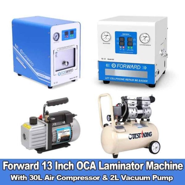 Forward 13″ OCA Laminator Machine with 30 L Air Compressor & 2 L Vacuum Pump