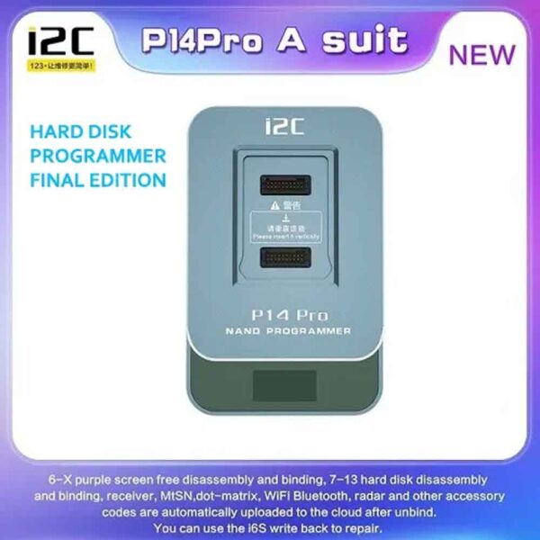 i2C-P14-Pro-NAND-Programmer i2C P14 Pro Nand Programmer For iPhone 5 to 14 Pro Max Nand BGA60/ BGA70/ BGA110 Adaptor