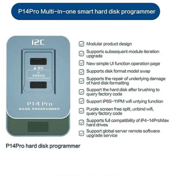 i2C-P14-Pro-NAND-Programmer5 i2C P14 Pro Nand Programmer For iPhone 5 to 14 Pro Max Nand BGA60/ BGA70/ BGA110 Adaptor