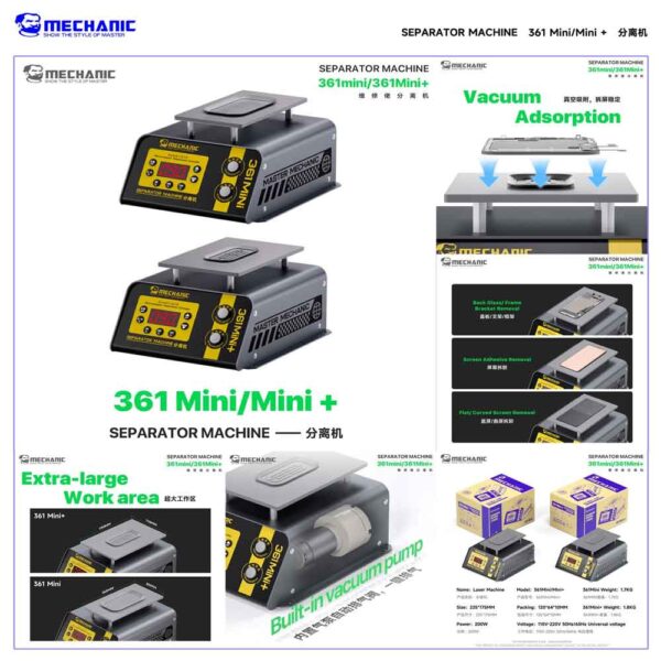 MECHANIC 361 Mini / Mini+ Separator Machine