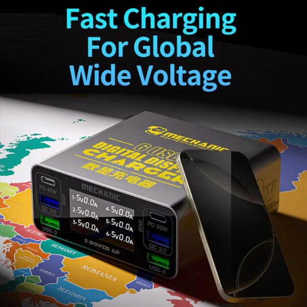 Mechanic F-Power 6S Digital Display Multi-Port Charger