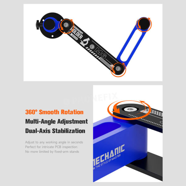 Mechanic M6 360° Rotation Dual Positioning Microscope Swing
