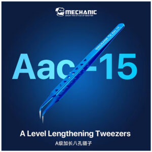 MECHANIC AAC-15, Eight Hole Tweezer, Precision Tweezer, SMD Tweezers, PCB Repair Tool, Mobile Phone Repair Tweezer, IC Handling Tweezer, Electronics Repair Accessories, Stainless Steel Tweezers, Micro Soldering Tool