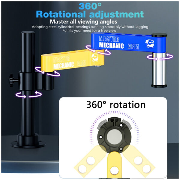 Mechanic-M2-M3-360°-Rotation-Microscope-Bracket4 Mechanic M2 M3 360° Rotation Microscope Bracket
