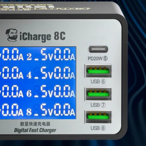 Mechanic iCharge 8C Smart Digital Display 8-Port USB Charger