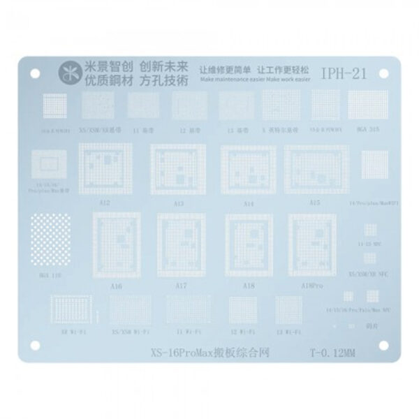Mijing-IPH-21-BGA-Reballing-Stencil Mijing IPH-21 BGA Reballing Stencil
